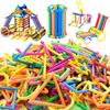 65/130pcs Building Block Sticks Interactive Game DIY Splicing Assembling Handicrafts Supplies Creative Magic Birthday Gift XJM