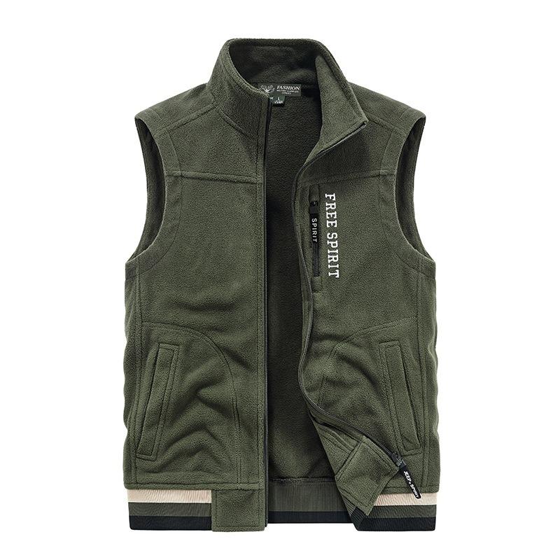 

Осенне-зимний уличный свободный жилет большого размера для повседневного жилета для мужчин среднего и молодого возраста