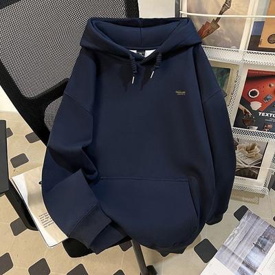 Sudadera con capucha estampada con letras para mujer, holgada, de otoño e invierno, de manga larga, jersey, top de moda