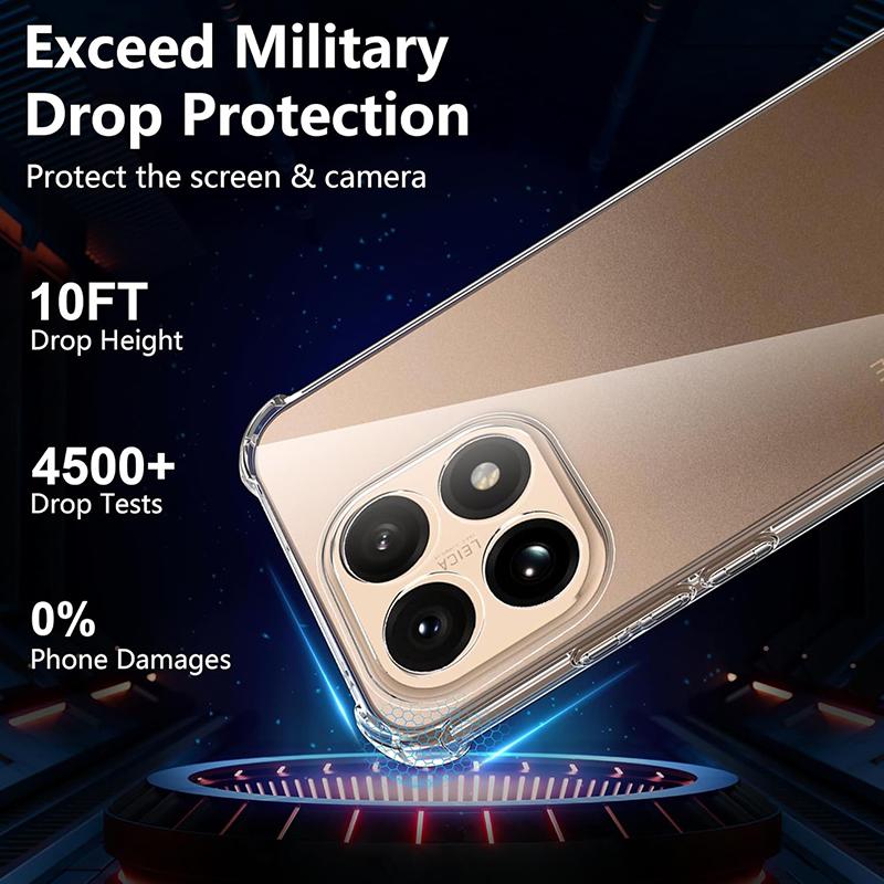 Shockproof Clear TPU Case for Xiaomi 17 Pro Max 15 Pro Ultra 3D Airbag Transparent Silicone Cases for Xiaomi 15T Pro funda Cover