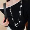 Elegant Minimalist Long Pearl Necklace - French Light Luxury High-End Women's Sweater Chain