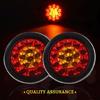 2 Stück LED-Bremslicht für Auto 12V Retro Runde Nebelschlussleuchte 16-LED-Rücklicht für Anhänger