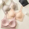 Women Seamless Fixed Cup Spaghetti Strap Wireless Push Up Lift Comfort Bra