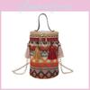 Bohemian Tote Bag For Women With Woven Detailing And Zipper Closure For Daily Use