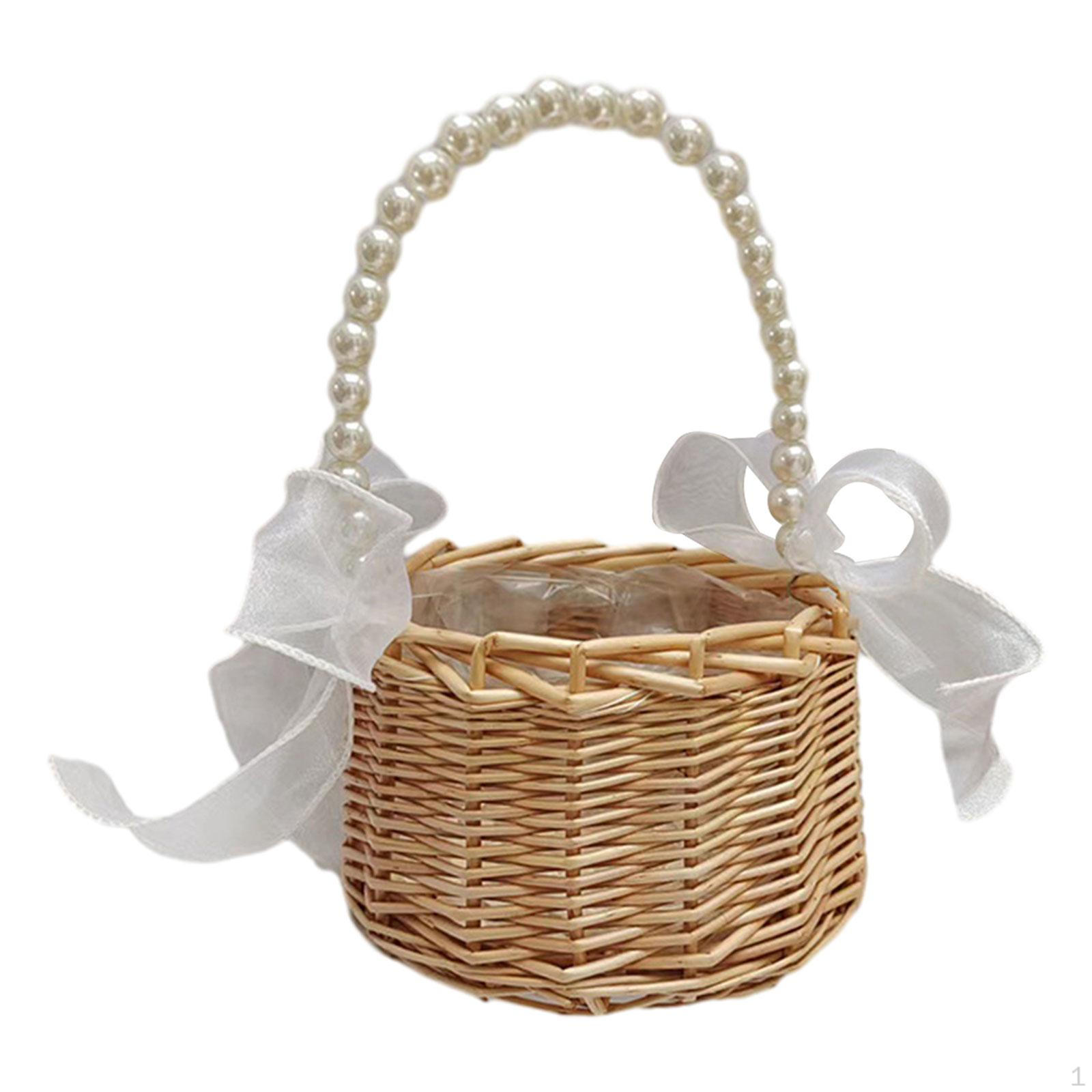 

Ручная корзина для цветов Свадебная Практичная Девушка Подружка невесты Плетеные корзины для мероприятий
