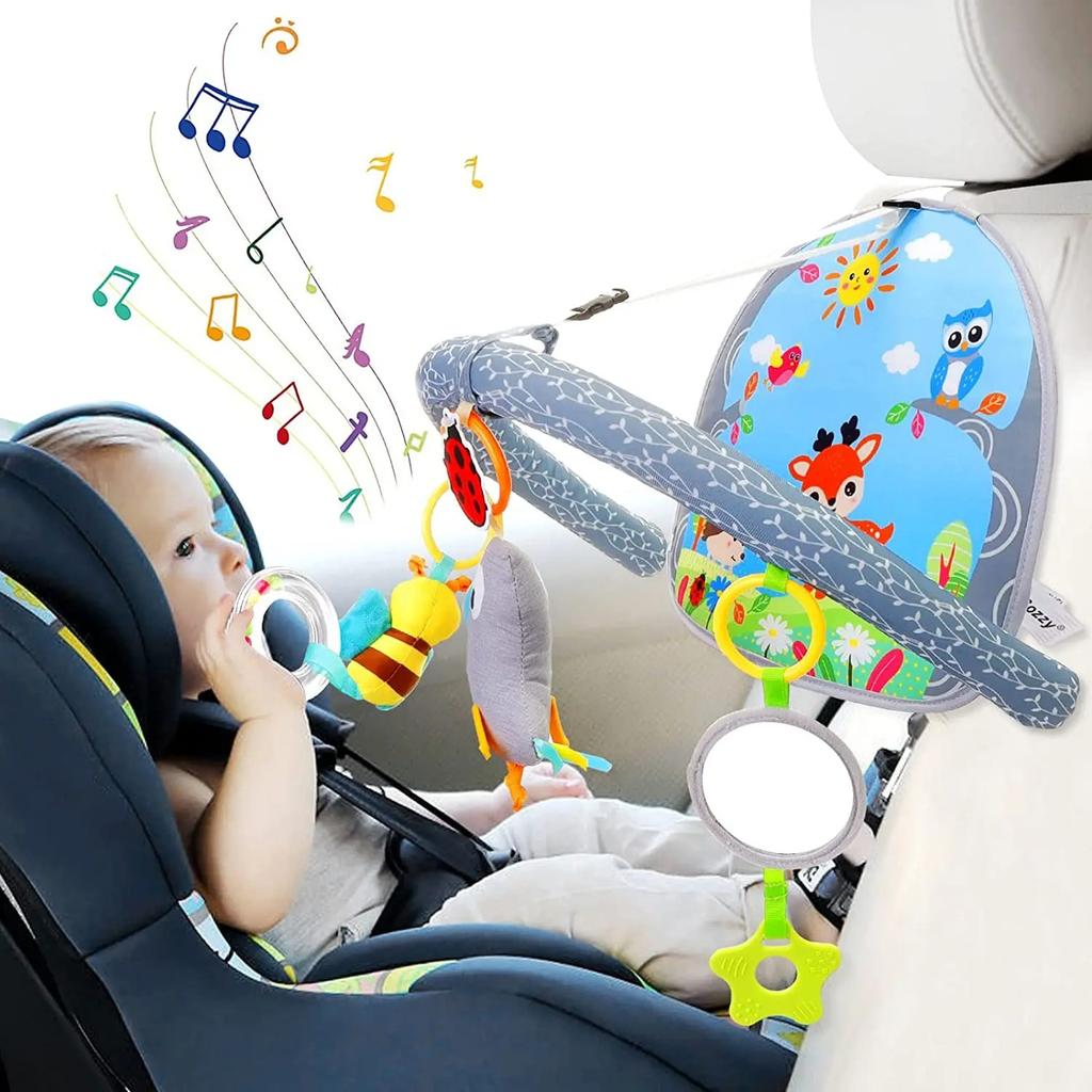 Baby Toys 0 12 Months Car Seat Toys for Baby Infant Activity Center Carseat Toys Baby Stroller Crib Hanging Rattles Sensory Toys
