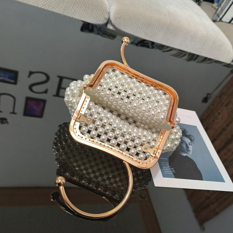 Luxury Pearl Bride Party Evening Clutch Bag Women Wedding Purses And Handbags Shell Small Shoulder Chain Bag White Sac A Main