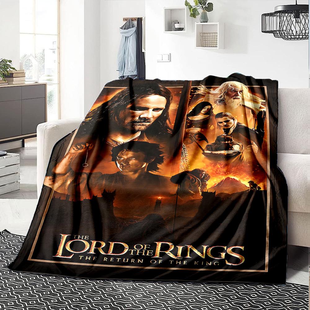 1pc Lord of the Rings Return of the King Flannel Blanket Soft Warm Throw for Home, Office, Travel, All-Season Cozy Bedding Gift L1448
