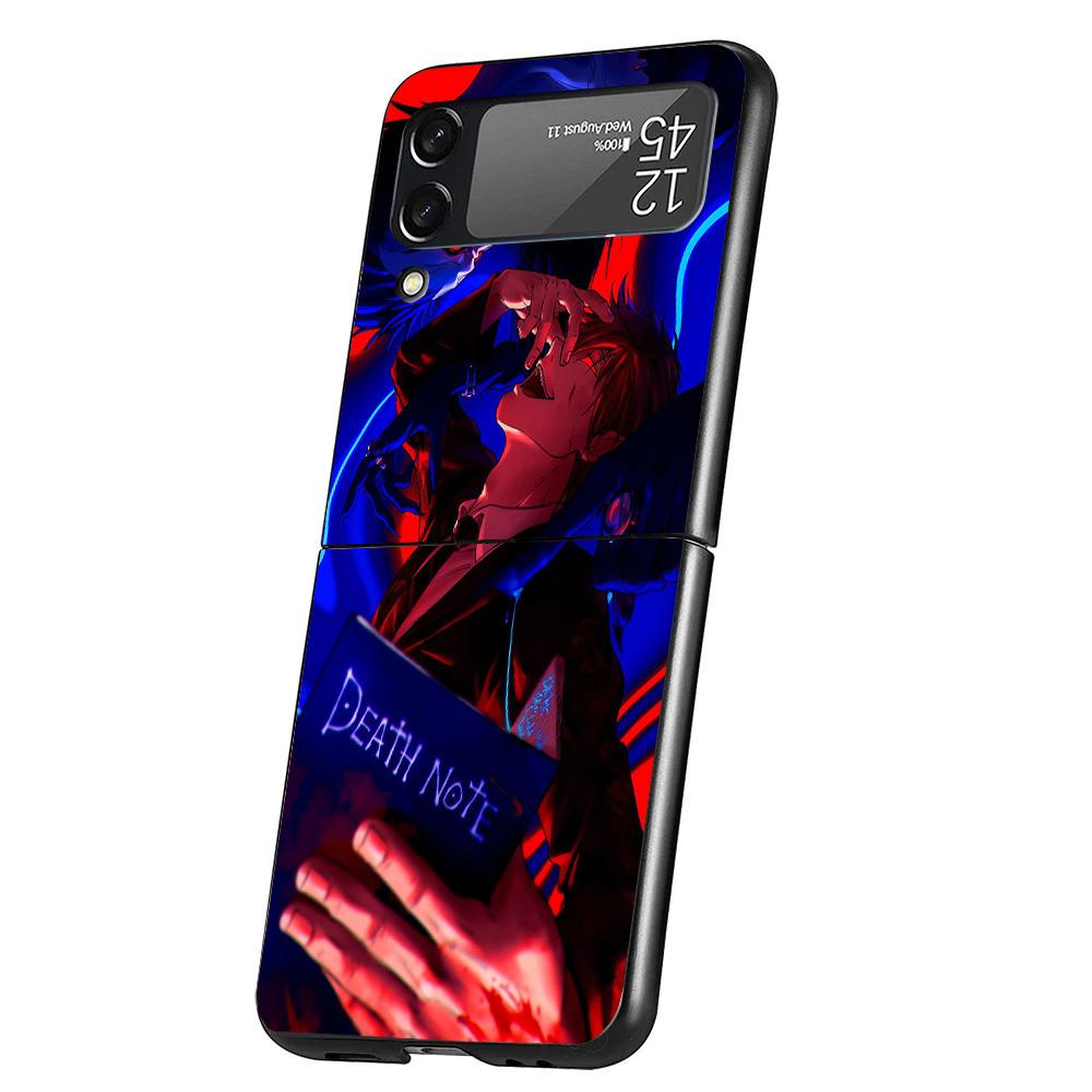 

N-Note D-Death Yagami Light Cover Phone Case For Samsung Galaxy Z Flip 7 6 5 4 3 5G Flip7 Flip6 Flip5 Flip4 Flip3 Black Fundas S Samsung Z Flip 6