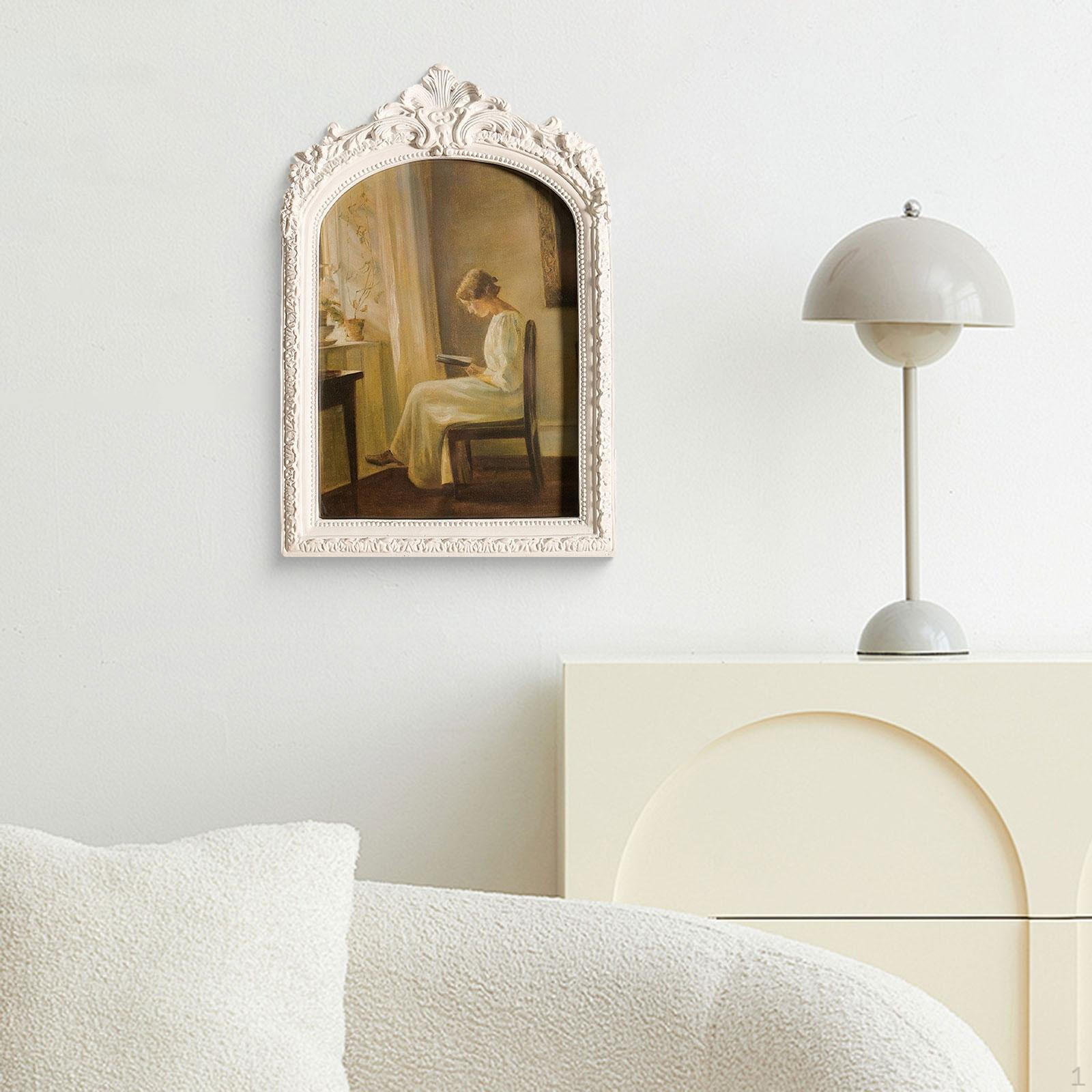 

15*20см Барочная Фоторамка Украшение Европейский Стильный Настольный Настенный Орнамент для Фото белый