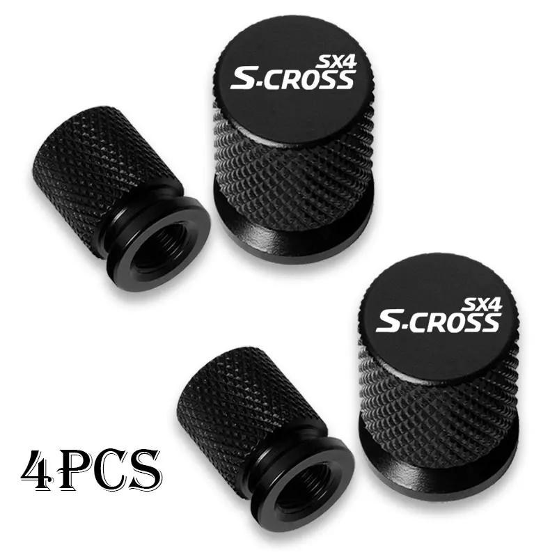 Car Wheel Tire Valve Caps Tyre Stem Covers Airdust Waterproof Accessories For Suzuki SX4 S Cross