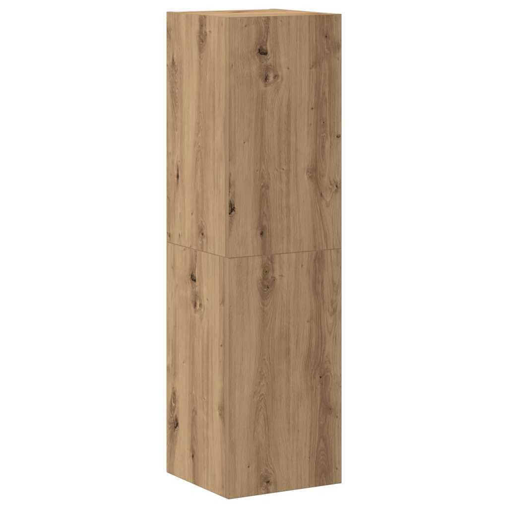 vidaXL 3-tlg. TV-Schrank-Set Wandmontage Artisan-Eiche Holzwerkstoff