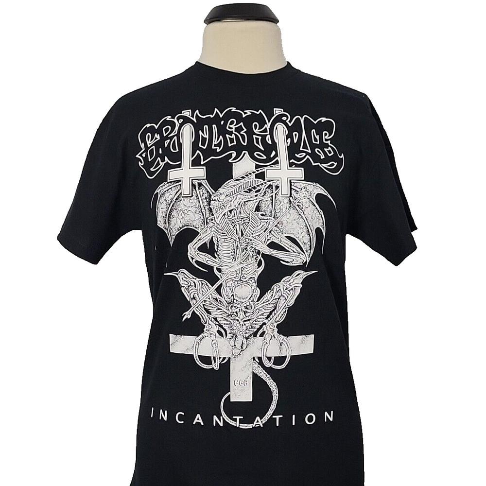 GROTESQUE Incantation L LARGE T-Shirt Black Mens Band Logo Unisex T-Shirt XXL