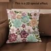 2D Vintage Floral Embossed Style Throw Pillow Covers Pattern Cushion Cover Suitable For Sofa Bedroom Car Pillow Cover