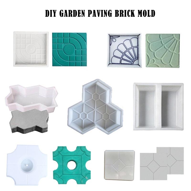Plastic Garden Paving Brick Mold Concrete DIY Mold Reusable Multi Style Brick Mold Decoration Garden Floor