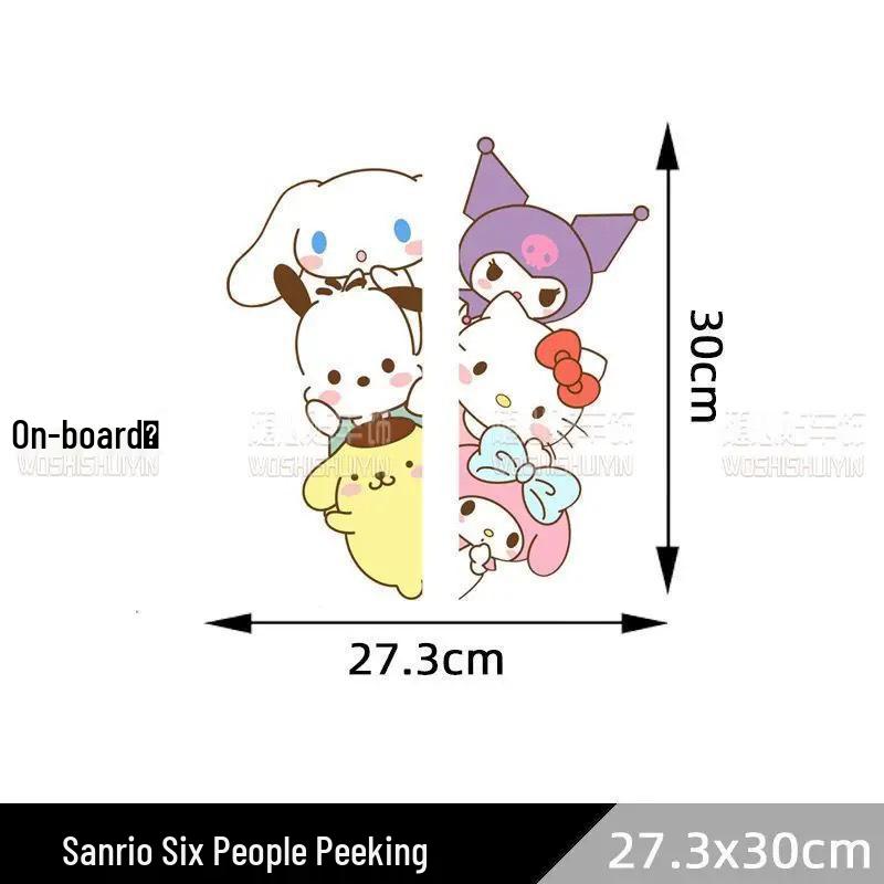 Cartoon Cute Car Stickers: Kuromi, Pochacco & Cinnamoroll Scratch Cover for Electric Motorcycles