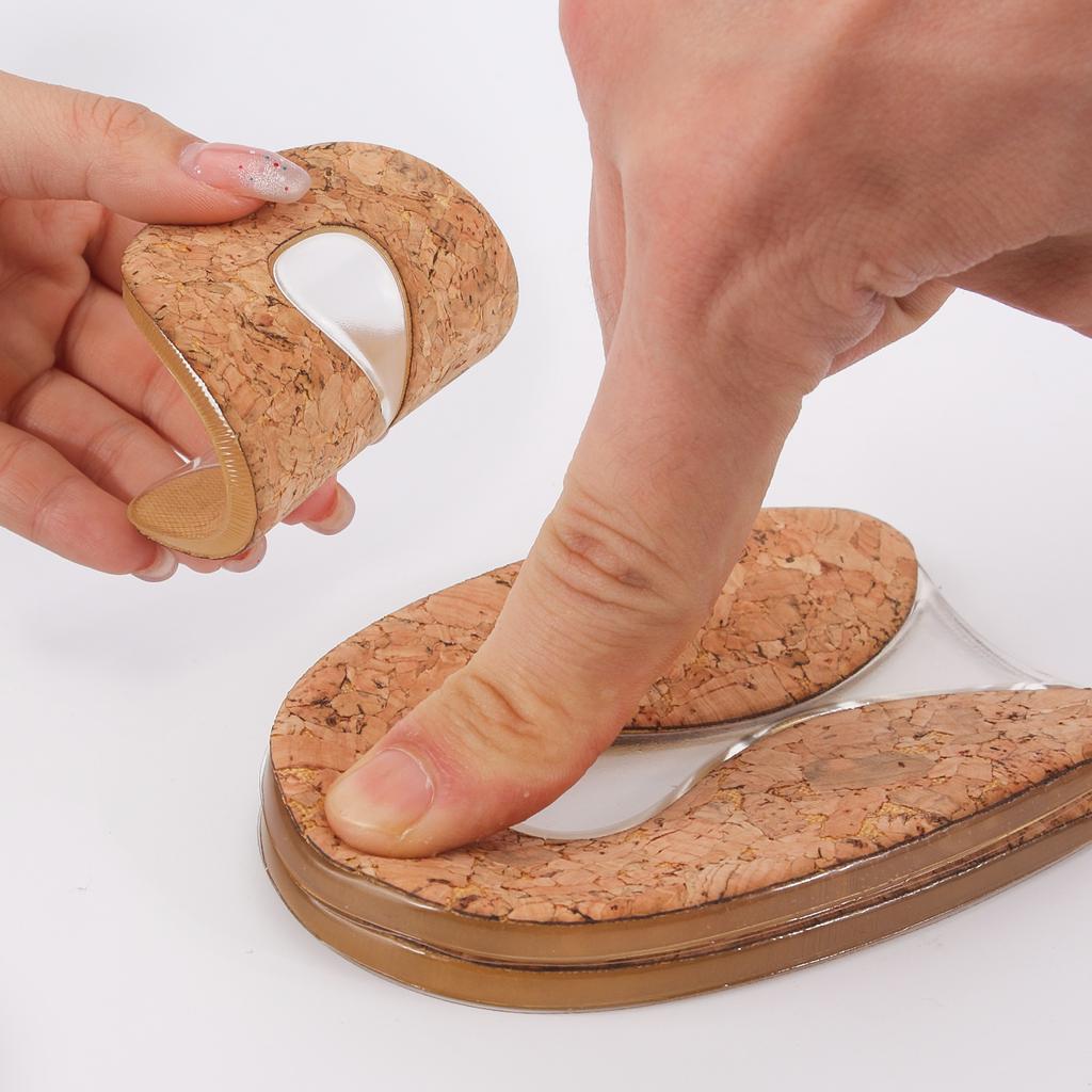 1 Pair Silicon Gel U-Shaped Heel Cushion Insoles Sports Heel Protector Pad