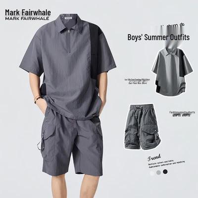 Mark Fairwhale Pánská sada polo trička a šortek z ledového hedvábí