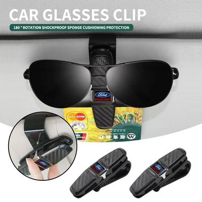 2025 Hot For Ford Car Sunglass Holder for Car Visor Sunglasses Eyeglass Holder For Ford Focus 2 MK1 MK3 Mondeo MK4 Fiesta MK7 Fu