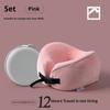 New Portable U-Shaped Memory Foam Pillow with Fleece Cover Airplane Neck Support Travel Pillow for Comfortable Sleep On-the-go