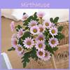 None Decorative Silk Daisy Bouquet With Realistic Faux Flowers For Living Room Decor