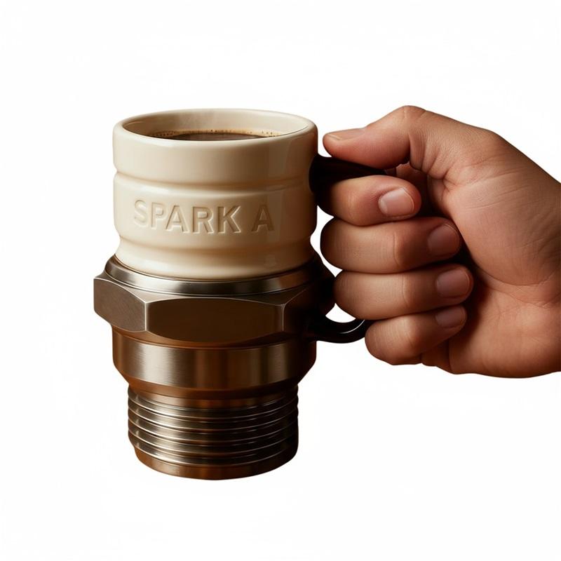 Zündkerzenbecher Industrieller Kaffeebecher Einzigartiges Auto-Geschenk Kaffeebecher mit Automobil-Thema Personalisierter Kaffeebecher für Mann Geburtstagsgeschenk