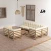 Day and Night - Day and Night Garden Furniture 8 Pieces and Cushions Solid Pine Wood
