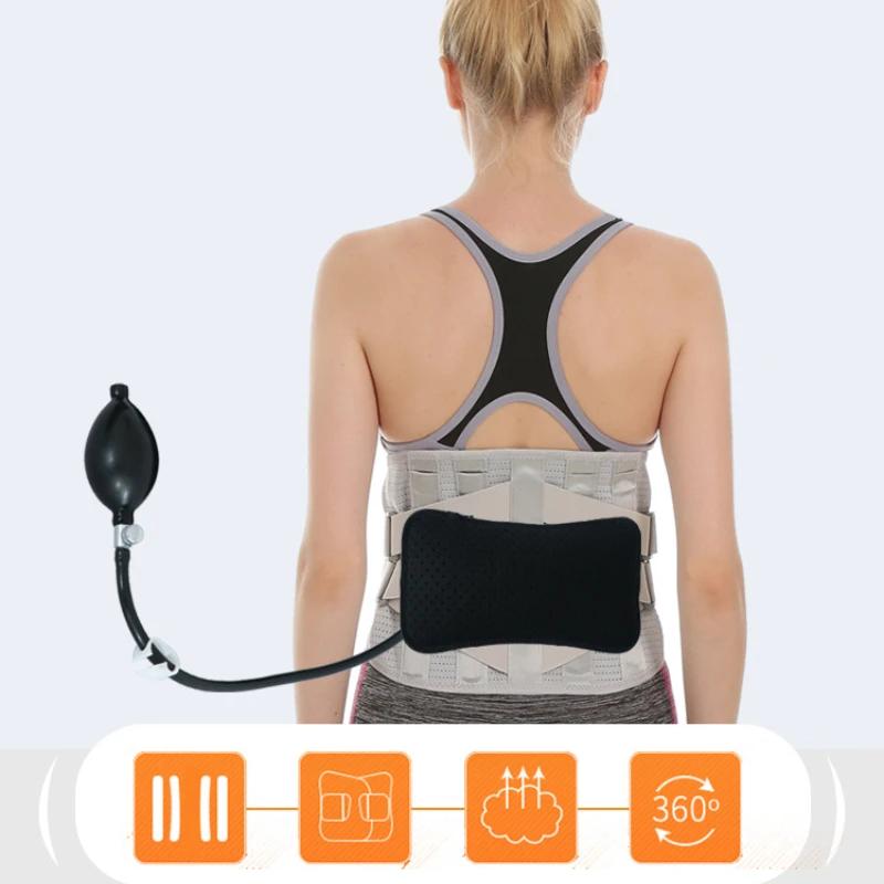 Inflatable Lumbar Support Cushion Portable Neck Shoulder Posture Correct Massage Pillows Orthopedic Design For Back Pain Relief