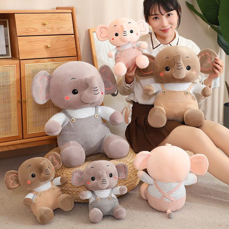 Cute Baby Elephant Doll Strap Like Plush Toy Doll Elephant Throw Pillow Rag Doll Children's Gift