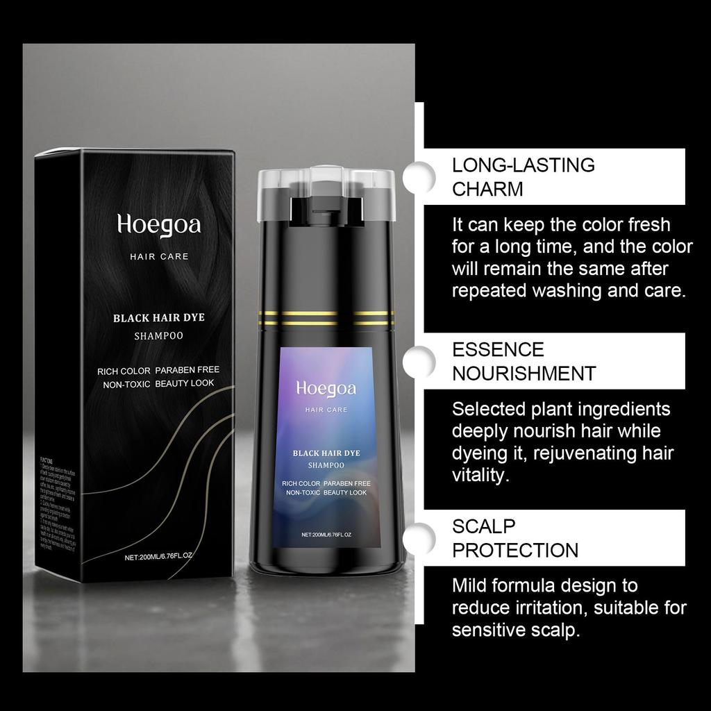 Hoegoa Pielęgnacja Włosów Seria Szamponów Trend DIY Połysk Długotrwały Kolor Łagodna Pielęgnacja Włosów Odżywianie Kondycjonowanie Miękkość