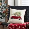 Christmas Embroidered Throw Pillow Cover, Snowflake Deer Design, Decorative Cushion Case for Couch Sofa Bed, Holiday Home Decor, Soft Velvet