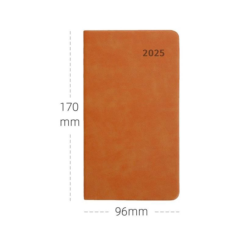 Leather Agenda 2025 Monthly Planner Notebooks Portable A6 Diary Notepad Journal Notebook Office Accessories Mini Pocket Notepad
