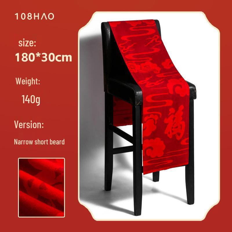 Large Red Scarf with Custom Logo Embroidery for Year-End, Spring Festival, Event Opening, Anniversary
