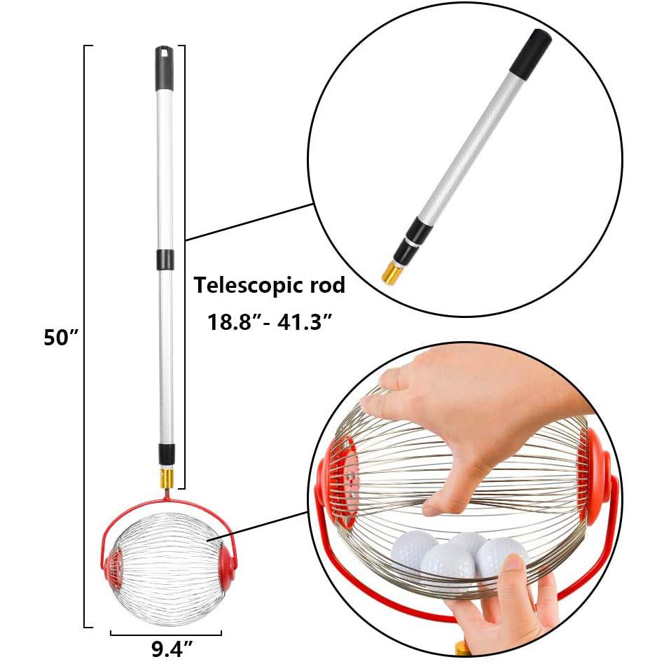 Ball Collector Rolling Nut Harvester Ball Picker Adjustable Outdoor Manual Tools Picker Collector Walnuts Pecans Crab Apples