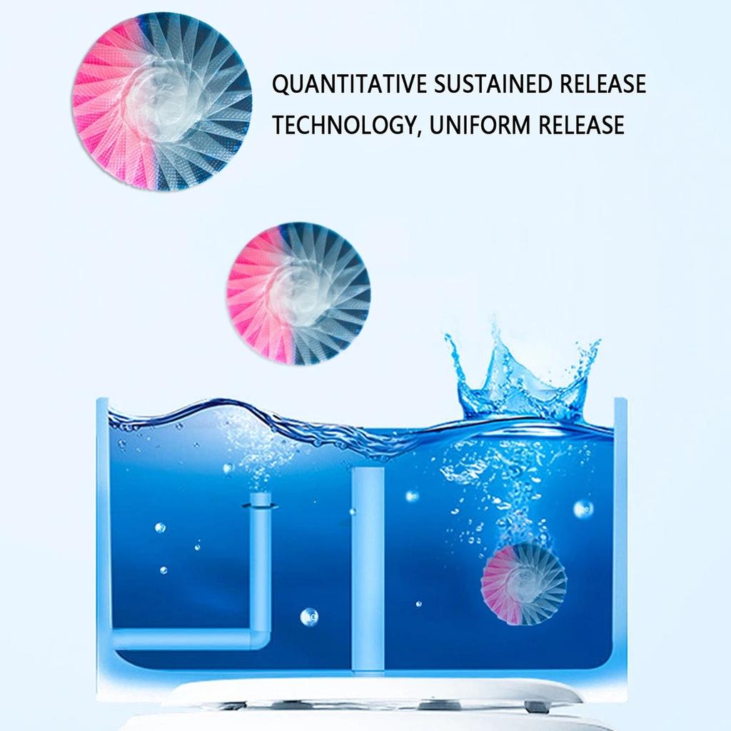 Drop-In & Forget Toilet Cleaner Tablets – Automatic Tank Cleaner, No Scrubbing Needed, Continuous Blue Clean for 30 Days, Fresh Scent