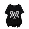 Women's Plus Size Loose Slimming Mid-Length Round Neck T-Shirt, Short-Sleeved, Fits Up to 350 Jin