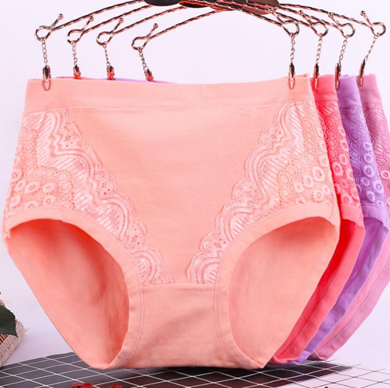 High Waist  cotton Briefs Panties Briefs Cotton Large Plus Size Lingeries Middle-aged Women Underpants Briefs High Waist Plus Size