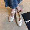 Square Head Woven Hollow Thick Heel Shoes Women's Shoes Versatile Belt Buckle Bag Head Soft Sole Fashion Sandals Women's Summer Models