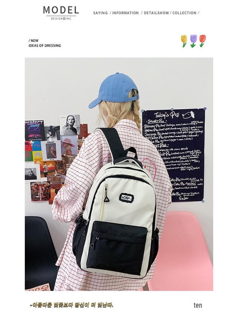 HR 2025 High-End Backpack: Stylish, Large Capacity Laptop Schoolbag for Female College Students, Perfect for Short & Long Distance Travel