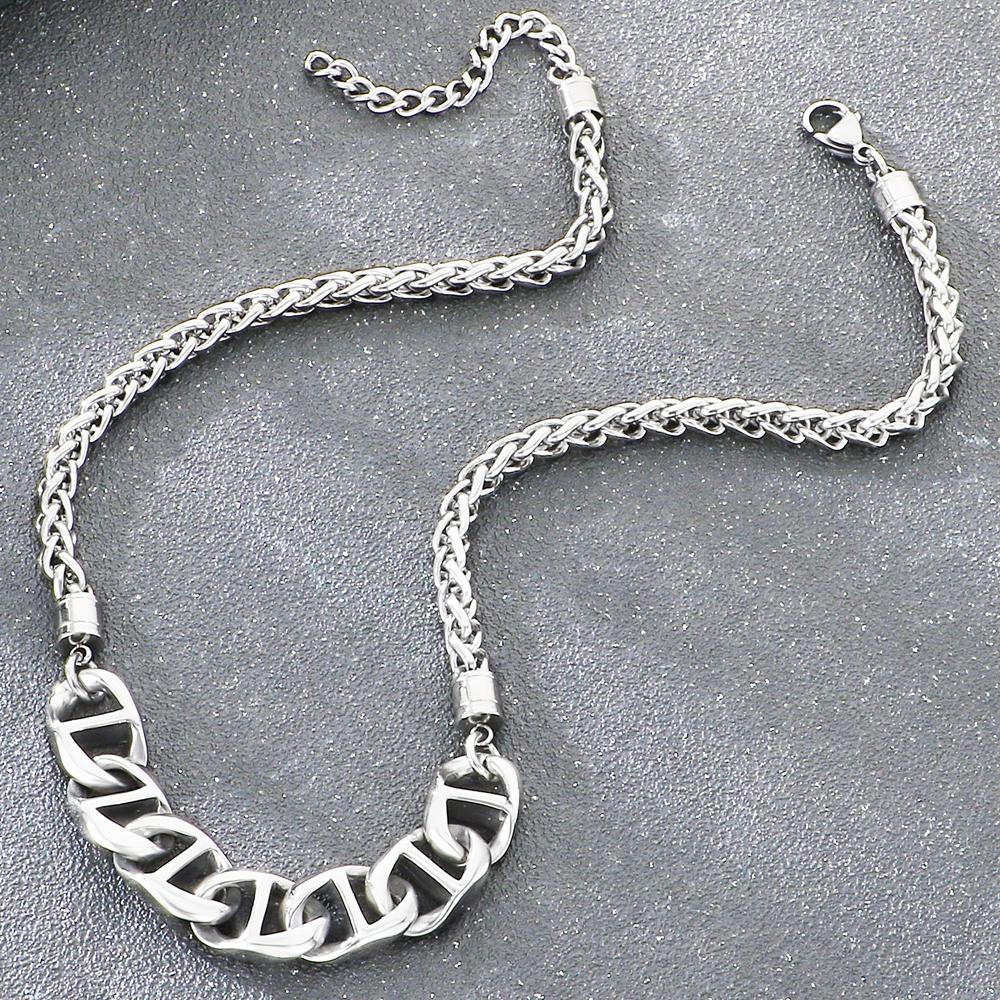 Trendy Statement Clavicle Chain Choker for Men Women Unisex Vacuum Plated Stainless Steel Necklaces Hypoallergenic Jewelry Gift