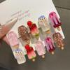 1/3/5/10Pcs Kawaii 3D Popsicle Hair Clips Cute Resin Ice Cream Hairpins Summer Sweet Bangs Clip Girls Hair Accessories
