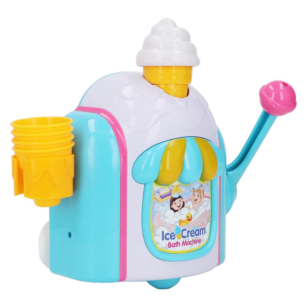 Kids Bubble Machine DIY Ice Cream Shape Foam Powerful Suction Bubble Maker Toy for Bathing Bathroom