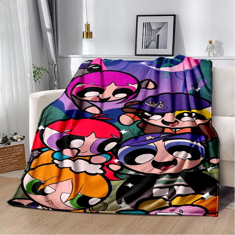 29 Style New Kawaii P-Powerpuff Girl Cartoon Blanket,Soft Throw Blanket for Home Bedroom Bed Sofa Travel Picnic Cover Kid Gift