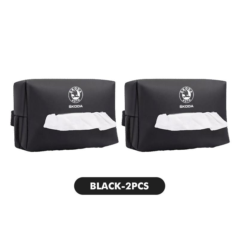 AAFO1 Car Styling Tissue Bag Armrest Box Paper Towel Interior Organizer Accessories For Skoda Fabia 1 2 Octavia A7 RS Superb Rapid