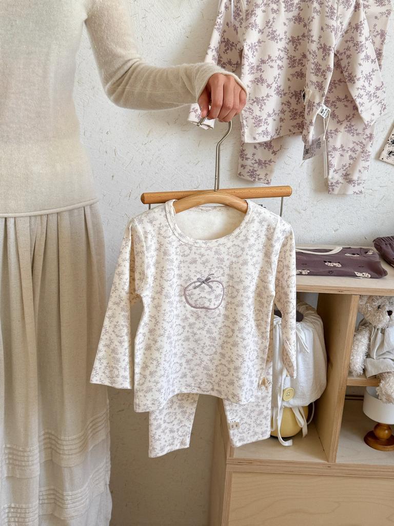 Baby loungewear pajamas infant clothes Class A boneless long johns two-piece set autumn and winter girls' suit