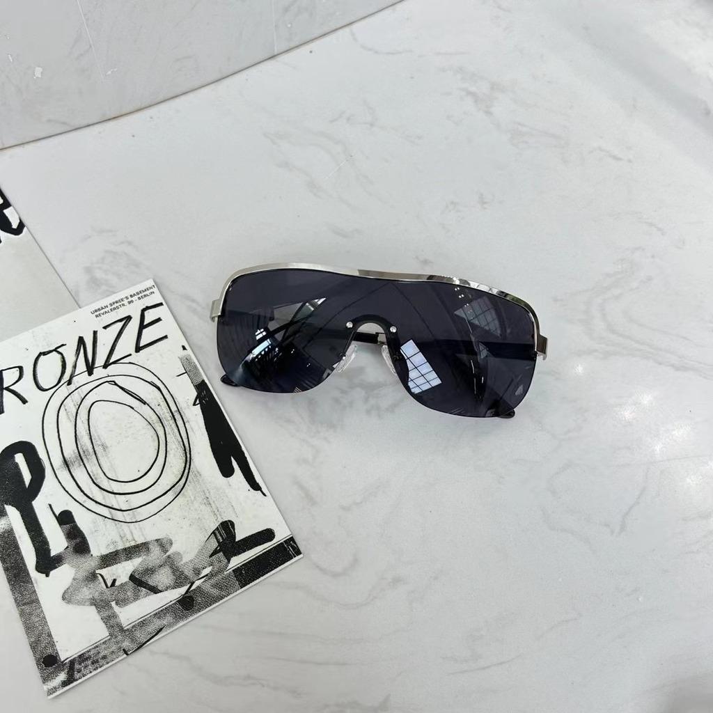 Half Rimless Sunglasses Minimalist Uv400 Glasses Unisex Sunglasses Oversized Oversized Sunglasses For Outdoor Cycling