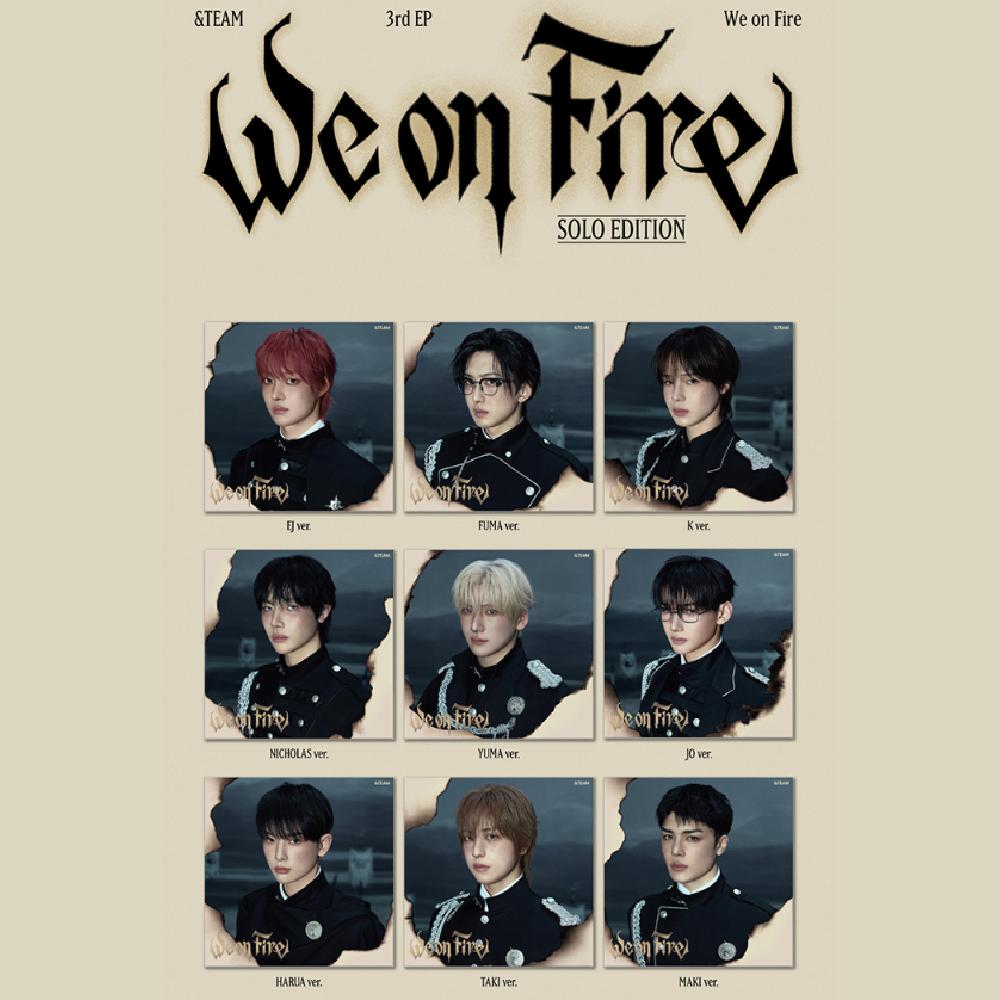 

Передзамовлення 3-го EP команди We on Fire Альбом та Ранній Пакет Подарунків Weverse Solo Edition Random 1ea