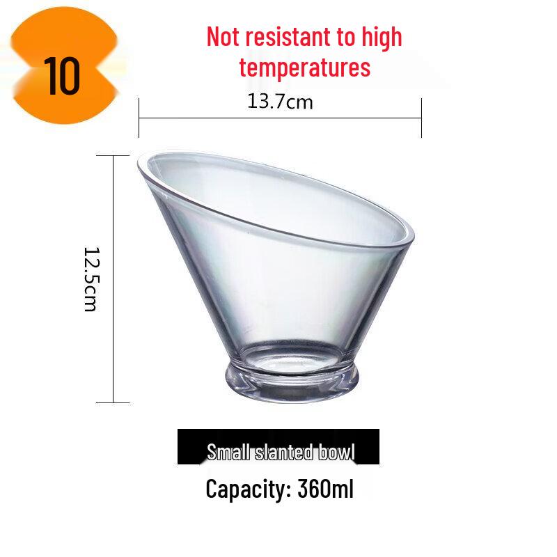 Jingbaodi Transparent Acrylic Salad Bowl Set