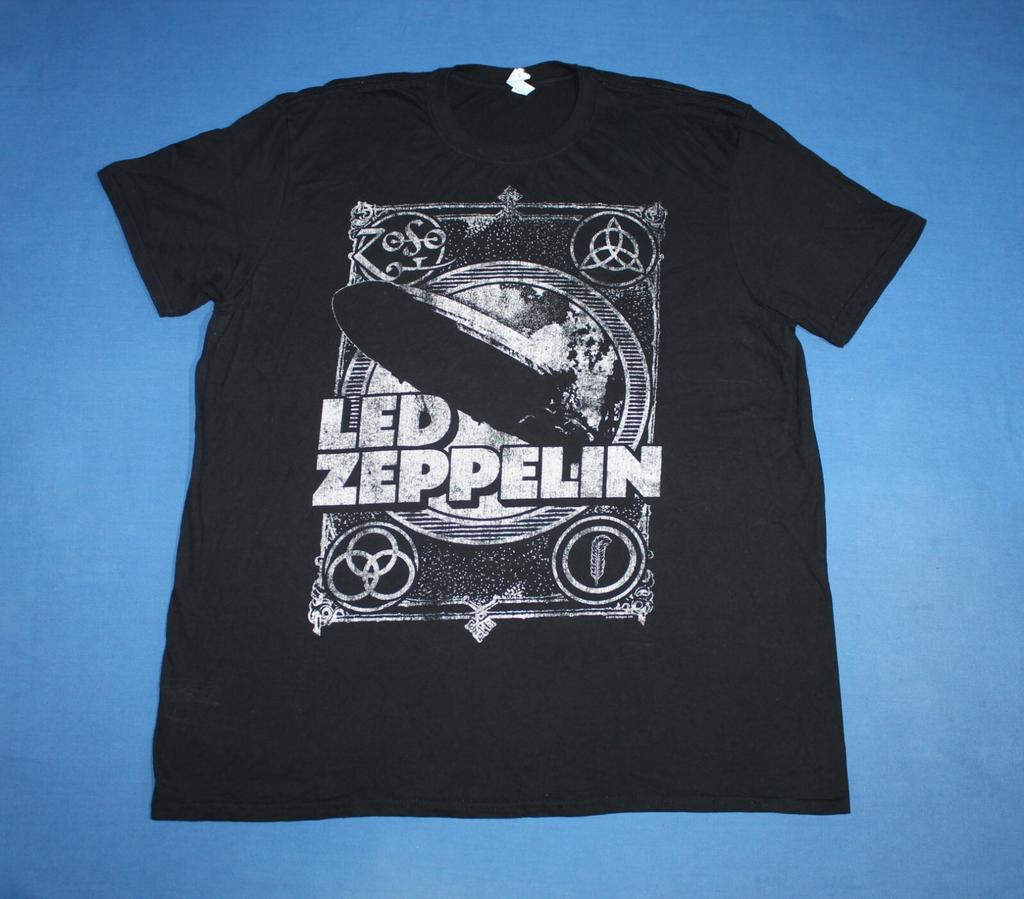 2011 Led Zeppelin Shirt Mothership Hard Rock Band Distressed Men's Tee XL Unisex T-Shirt