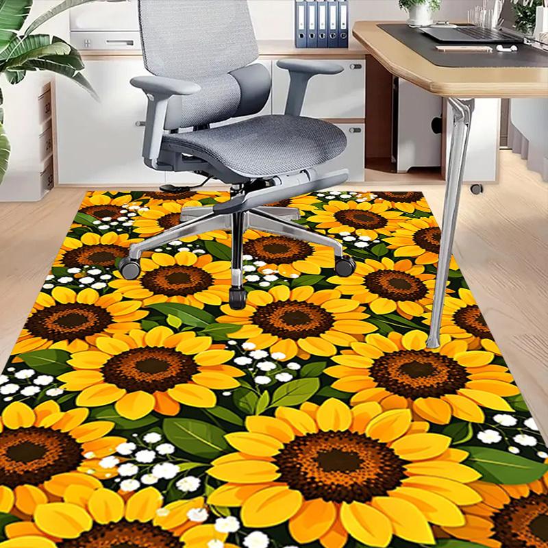1PC Sunflower Extra Large Non-Slip Floor Carpet, Office, Family, Bedroom, Studio - Large Area RugJ0337